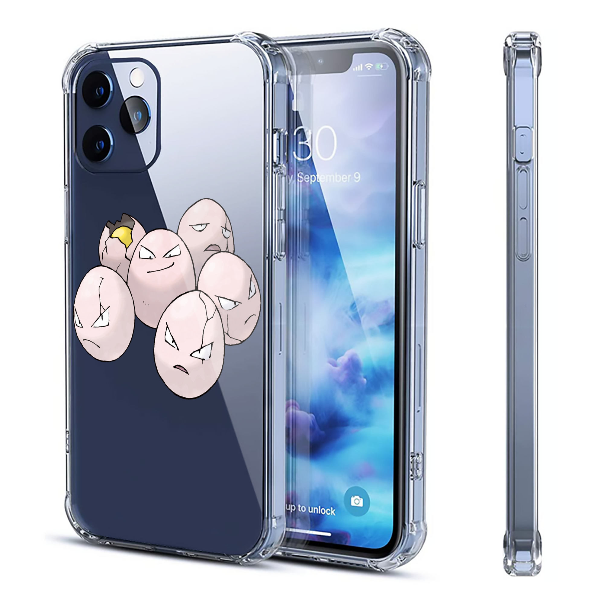 （画像用） ポケットモンスター Pokémon 【iPhone 12シリーズ対応】透明スマホケース（クリアソフトケース）